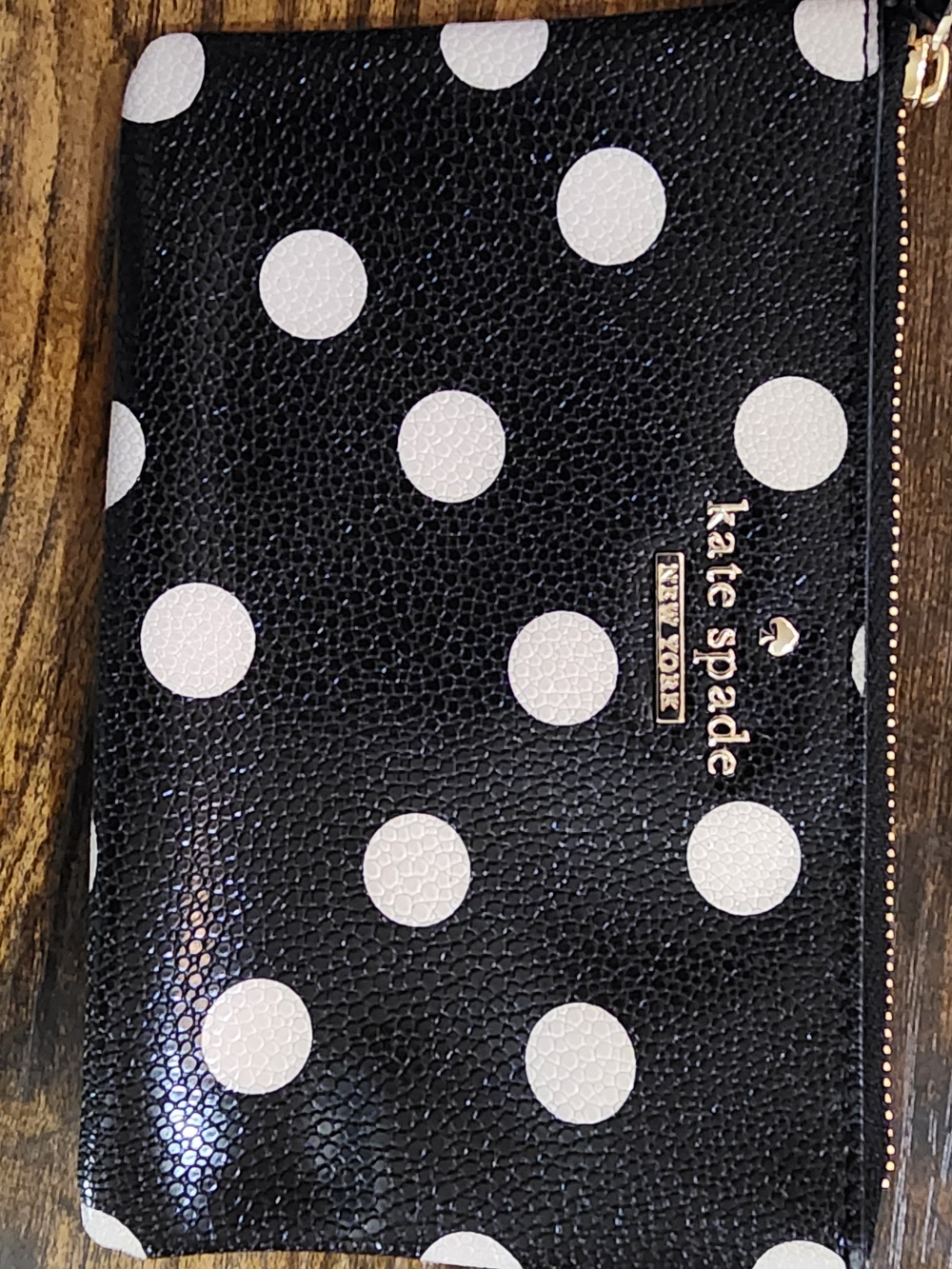 Kate Spade Black & White Polka Dot Wristlet